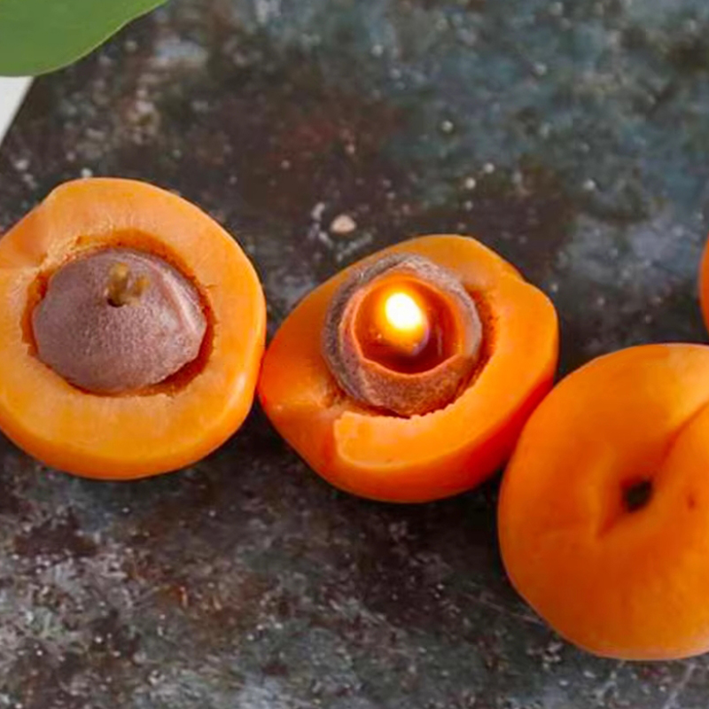 Candle Supplies In - 3D Apricot Fruit Candle Silicone Mold