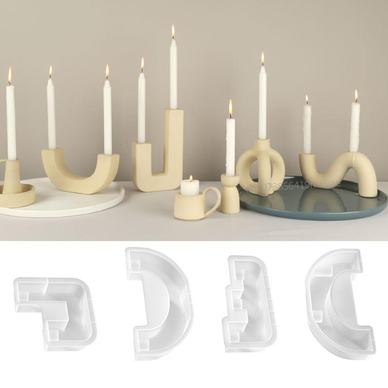 Candle Quotes - S/M/L/U-Shape Candle Holder Silicone Mold Crystal