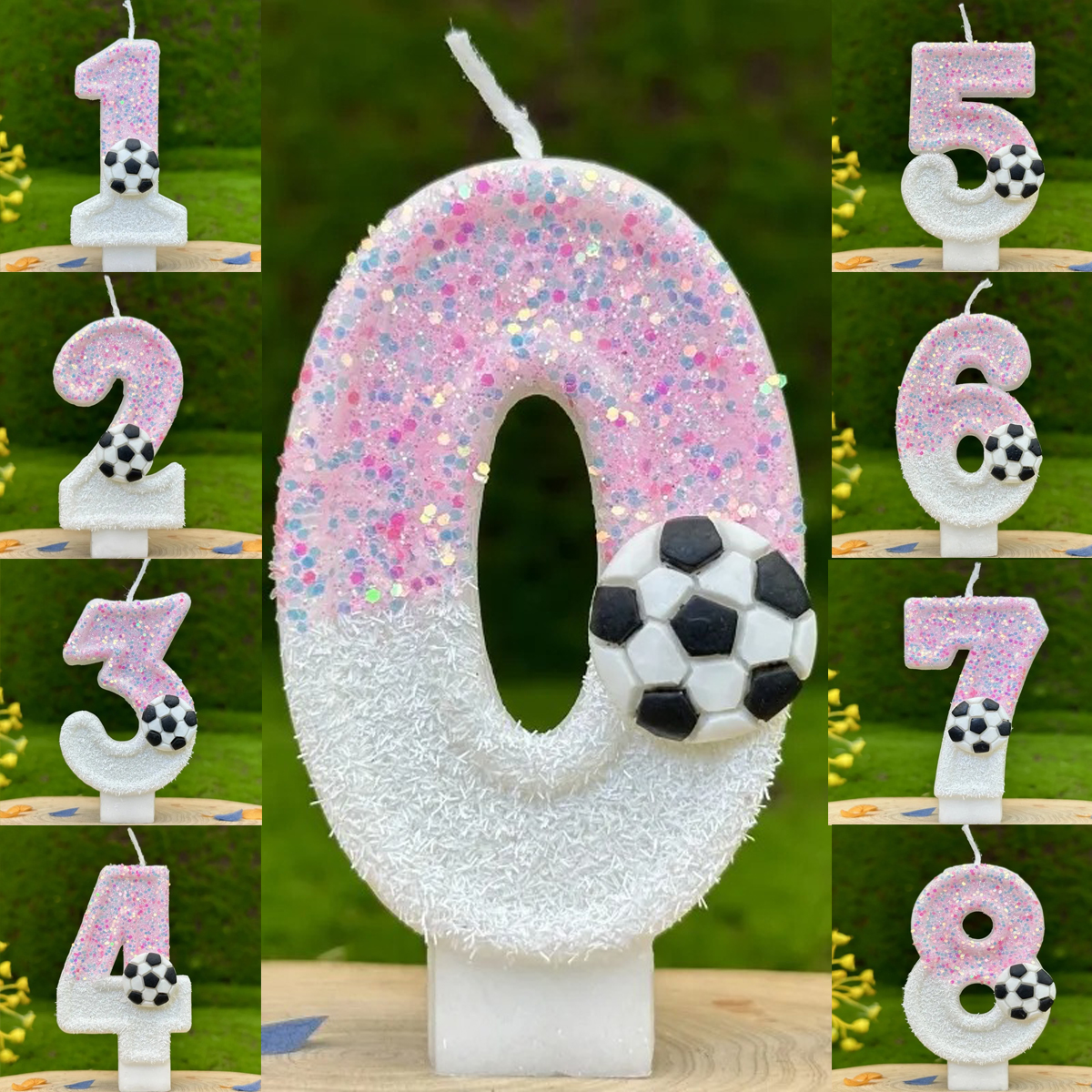 Candle Supplies In - Pink White Sequins Sports Football Digital