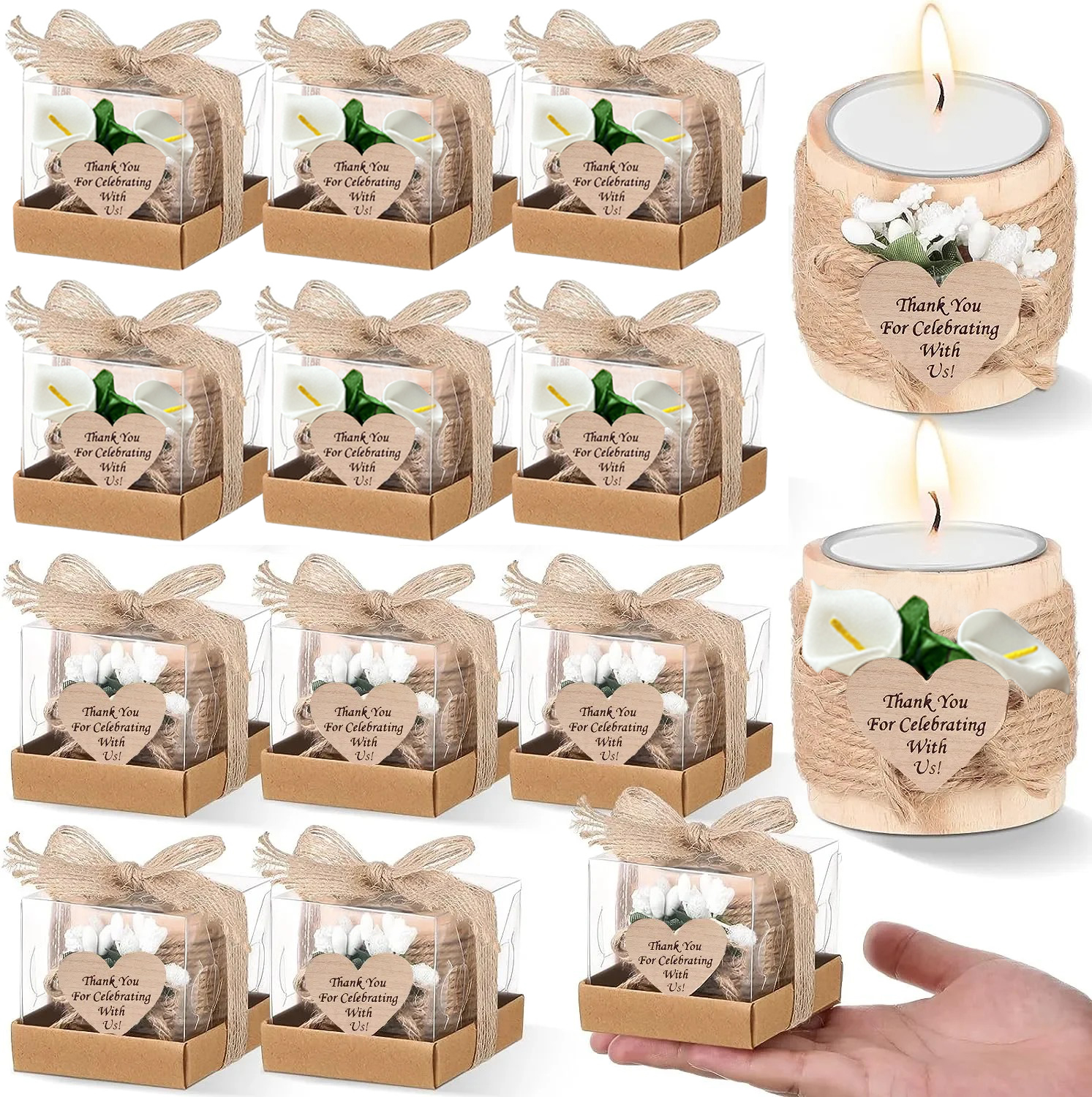 6/12/24PCS Guest Gift Candle f - Candle Quotes ulasan dan harga