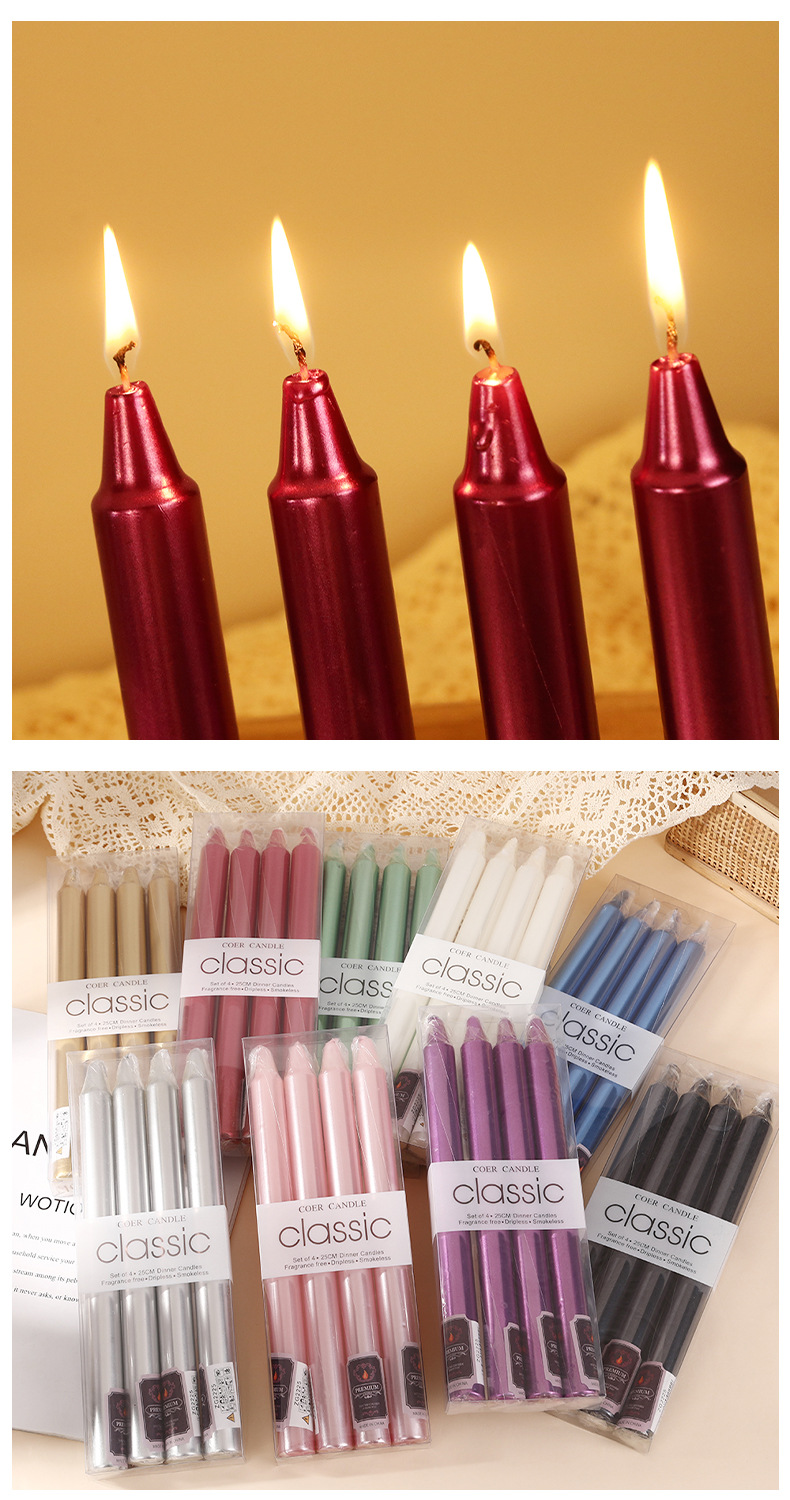 25cm 2pcs PVC electroplatedcol - Candle Quotes ulasan dan harga