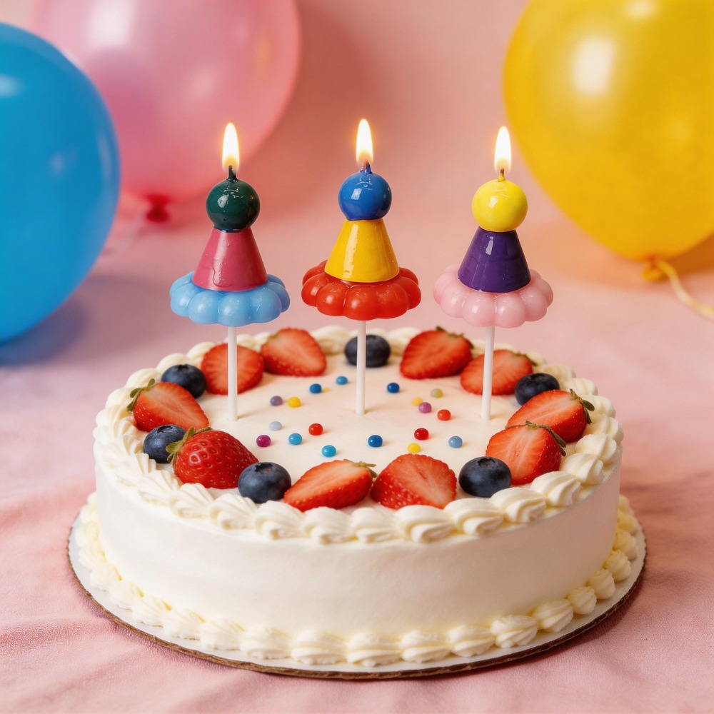 3PCS Party Hat Birthday Candle - Candle Supplies In ulasan dan harga