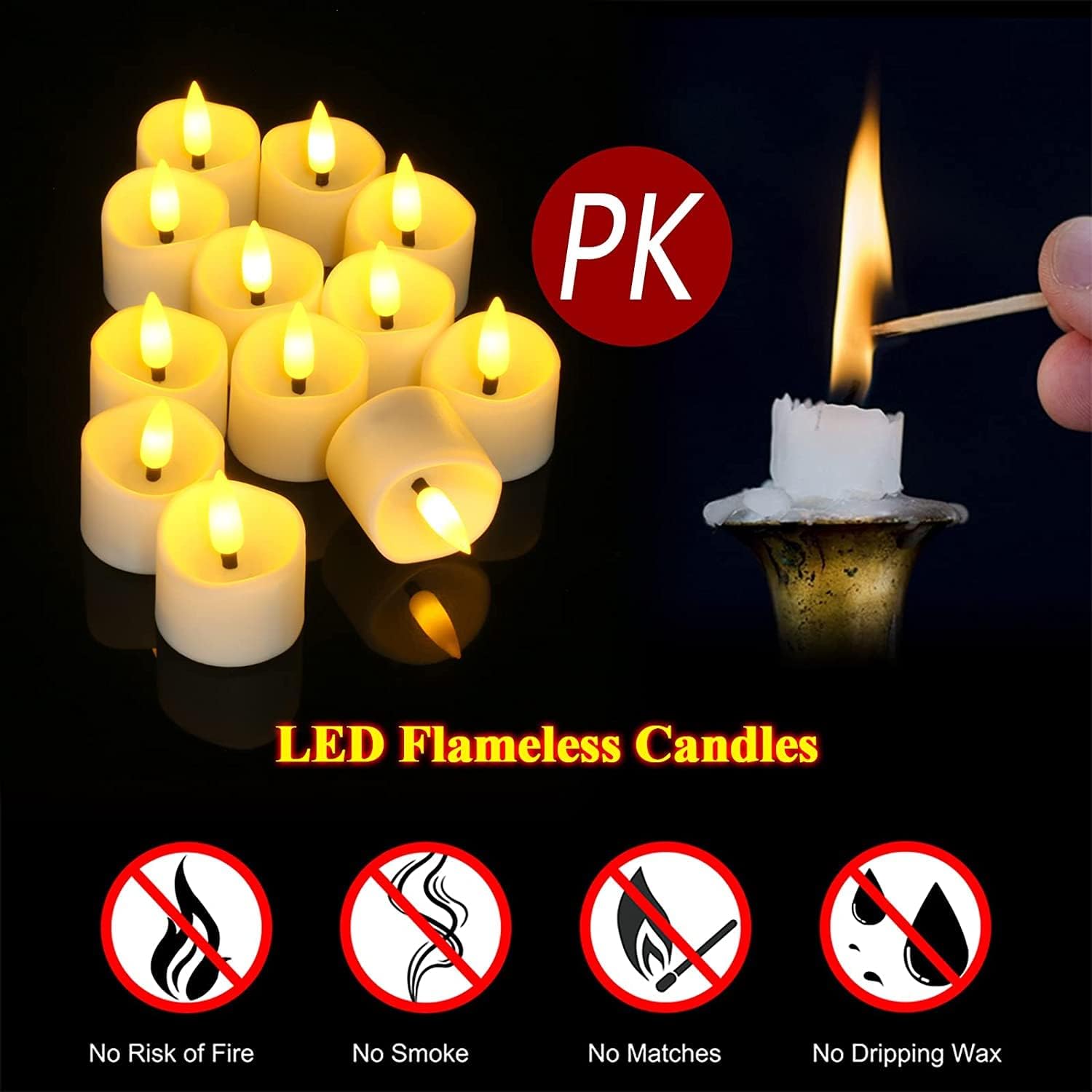 Battery Powered Flameless LED  - Candle Quotes ulasan dan harga