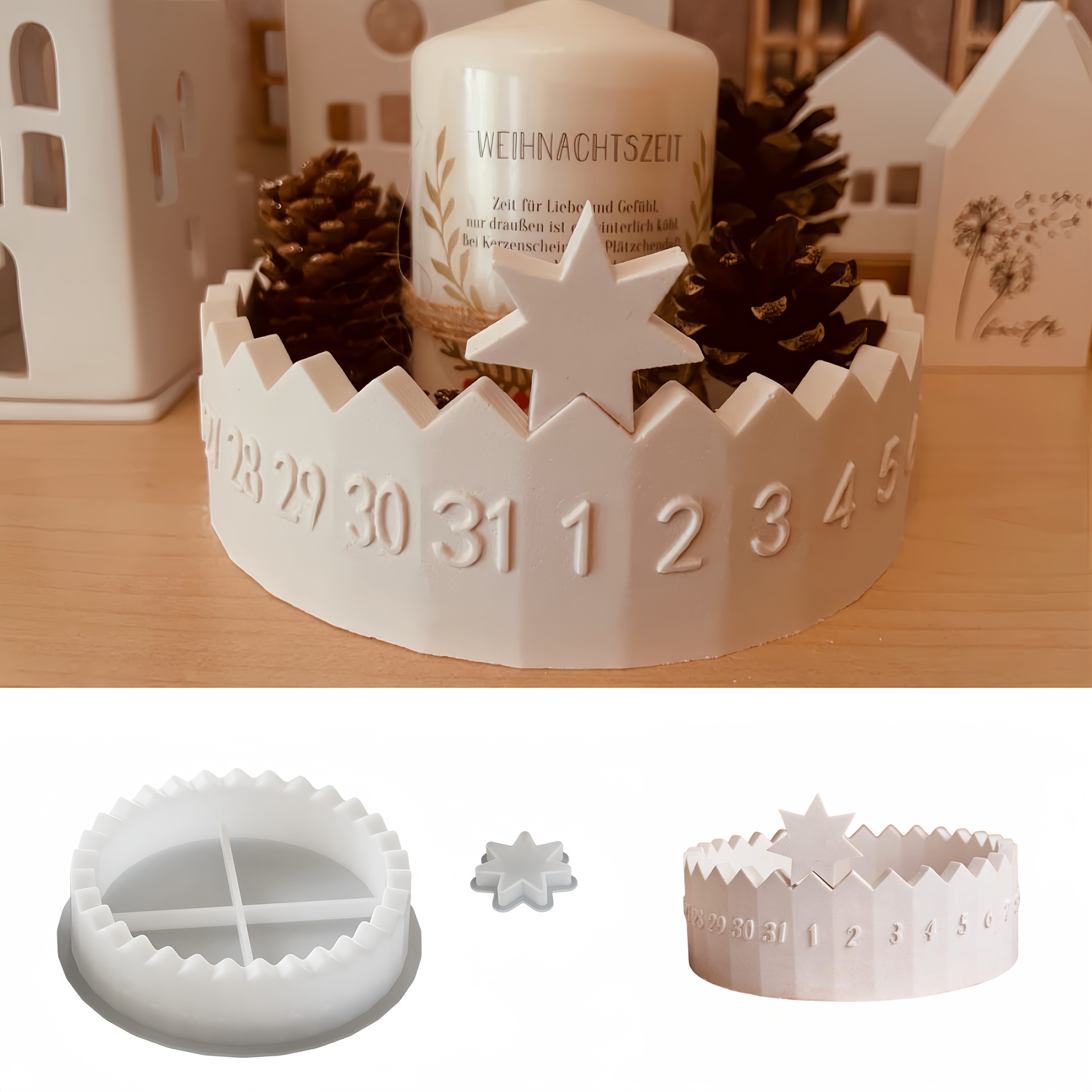 1 set Advent Calendar Silicone - Candle Supplies In ulasan dan harga
