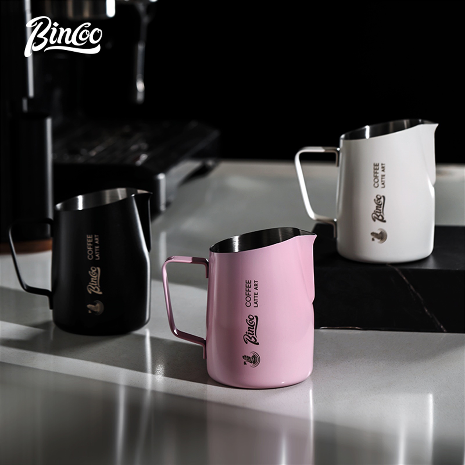 Bincoo Professional 420ml Milk - Pour Spout Pitcher ulasan dan harga