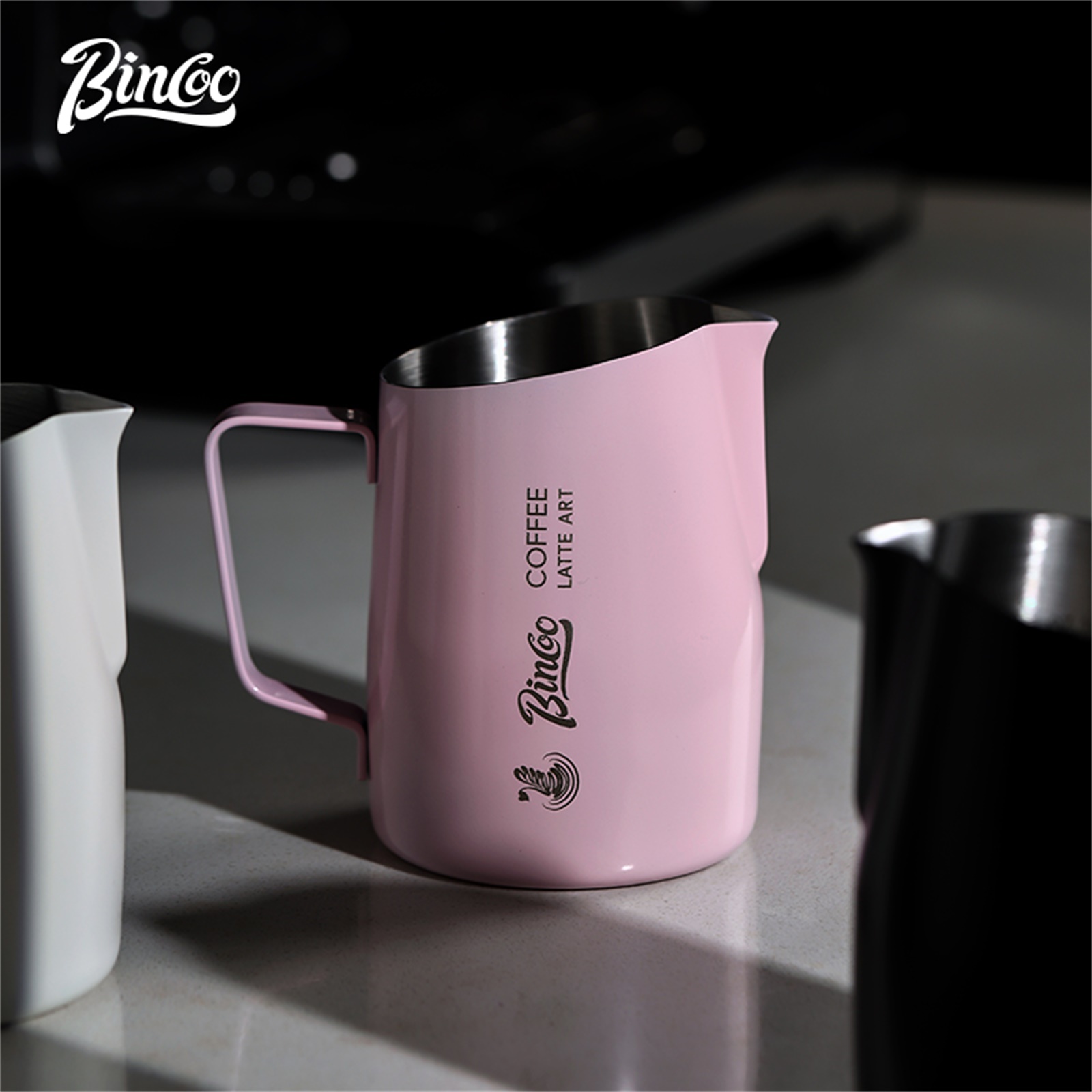 Bincoo Professional 420ml Milk - Pour Spout Pitcher ulasan dan harga