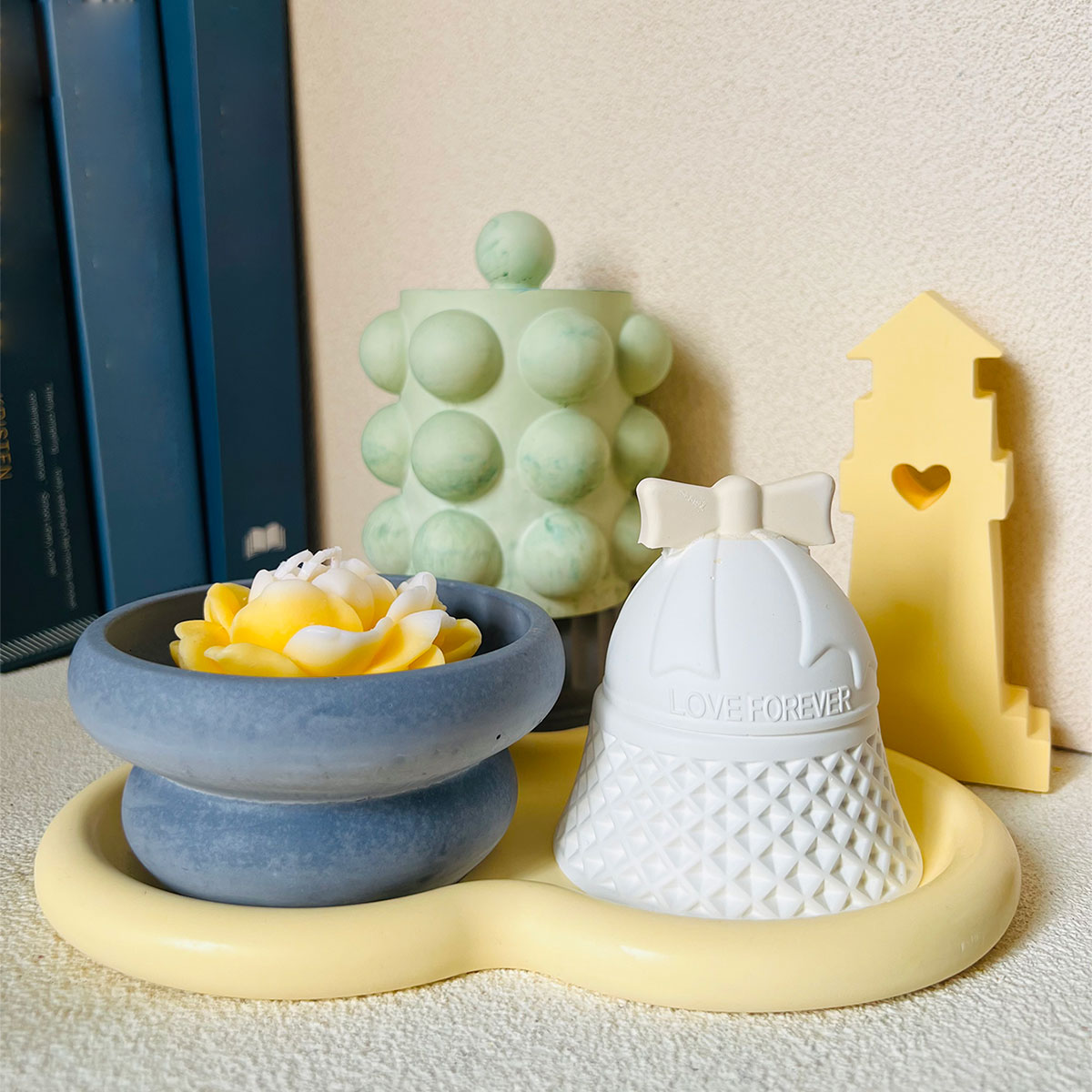 Bubble Jar Candle Vessel Concr - Candle Quotes ulasan dan harga