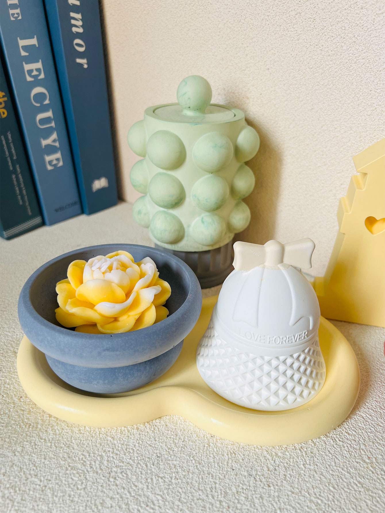 Bubble Jar Candle Vessel Concr - Candle Quotes ulasan dan harga