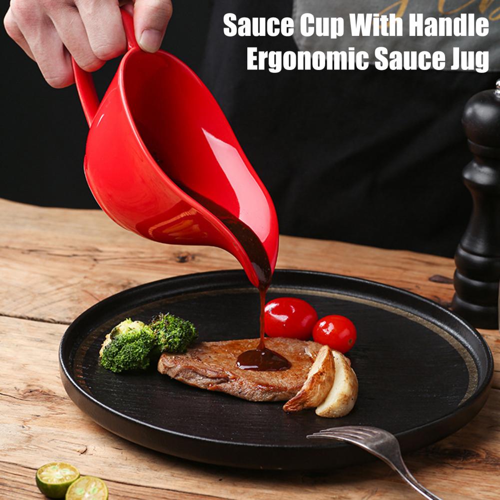 Sauce Dispenser Ceramic Sauce  - Pour Spout Pitcher ulasan dan harga