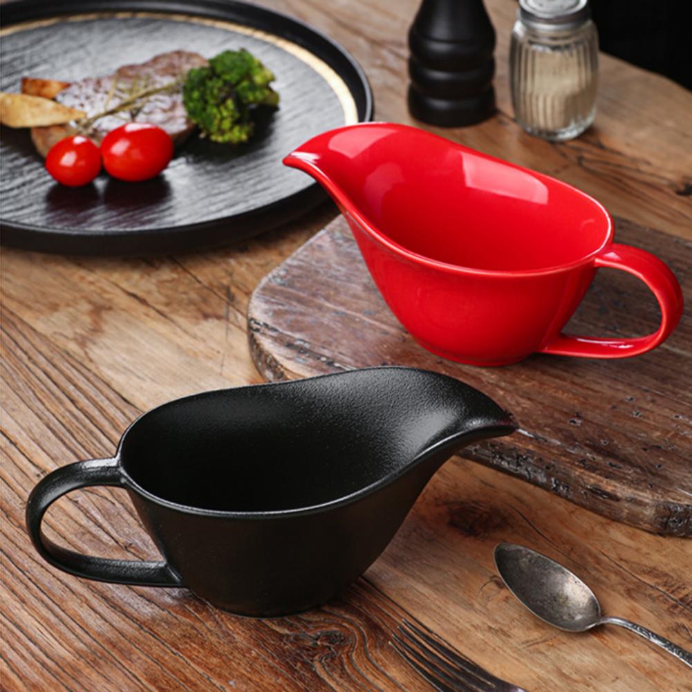 Sauce Dispenser Ceramic Sauce  - Pour Spout Pitcher ulasan dan harga
