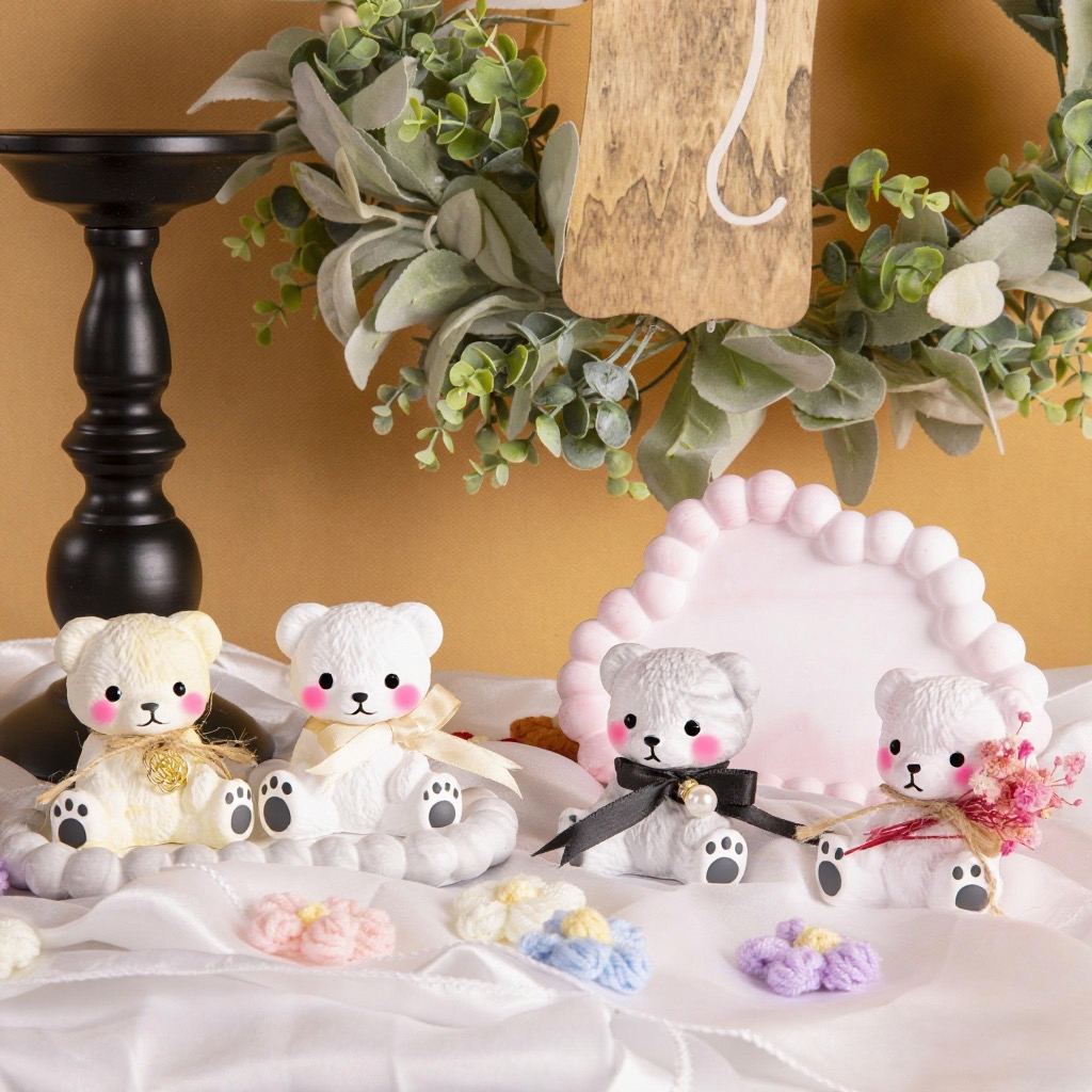 3PCS Couple Bear Silicone Mold - Candle Supplies In ulasan dan harga