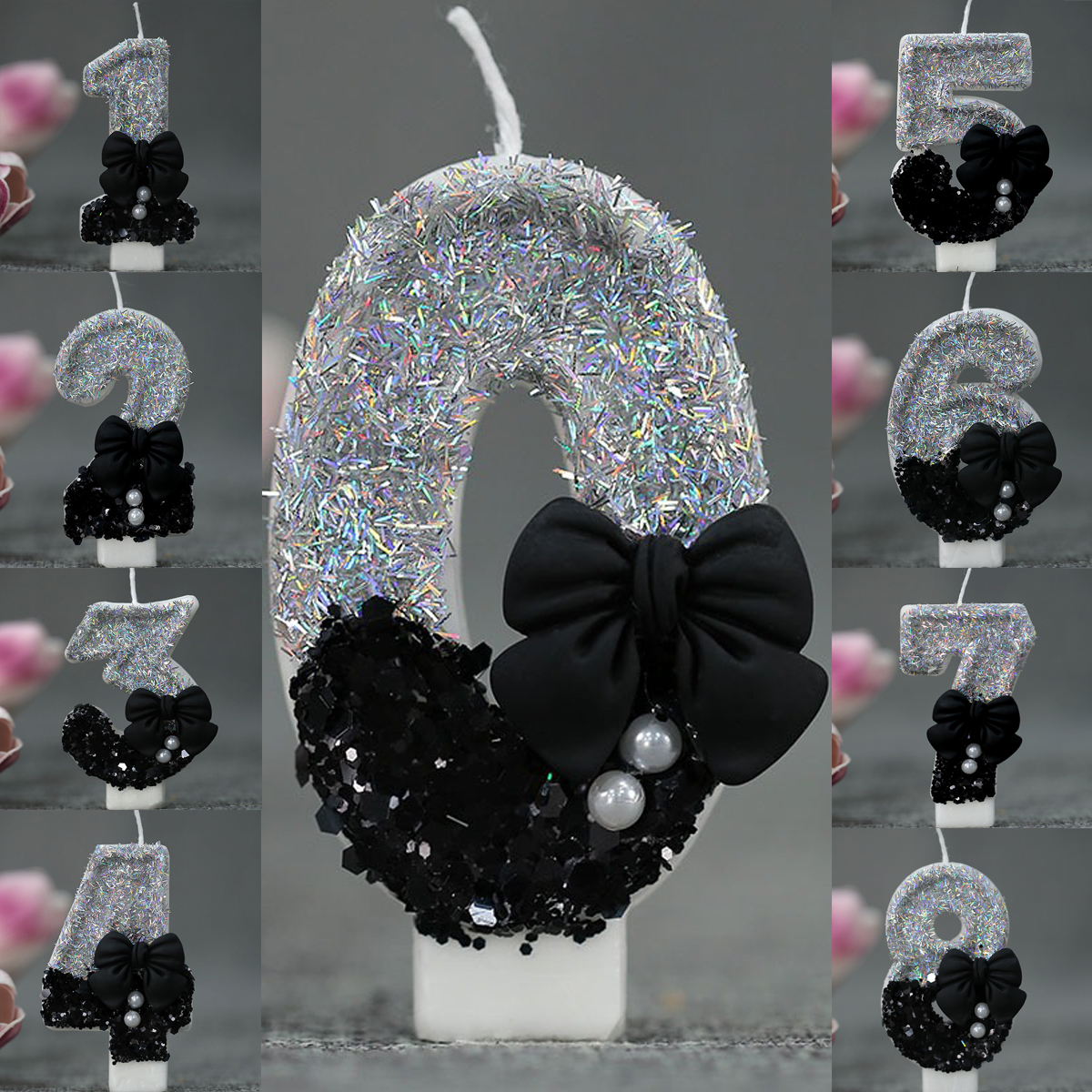 Midnight Bow & Pearl 0-9 Numbe - Candle Supplies In ulasan dan harga