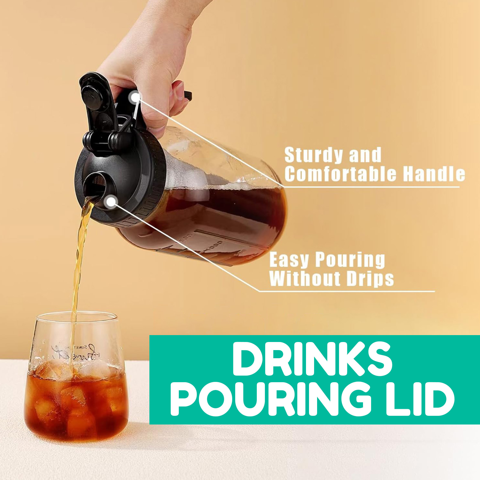 Mason Jar Pitcher Lid With Pou - Pour Spout Pitcher ulasan dan harga