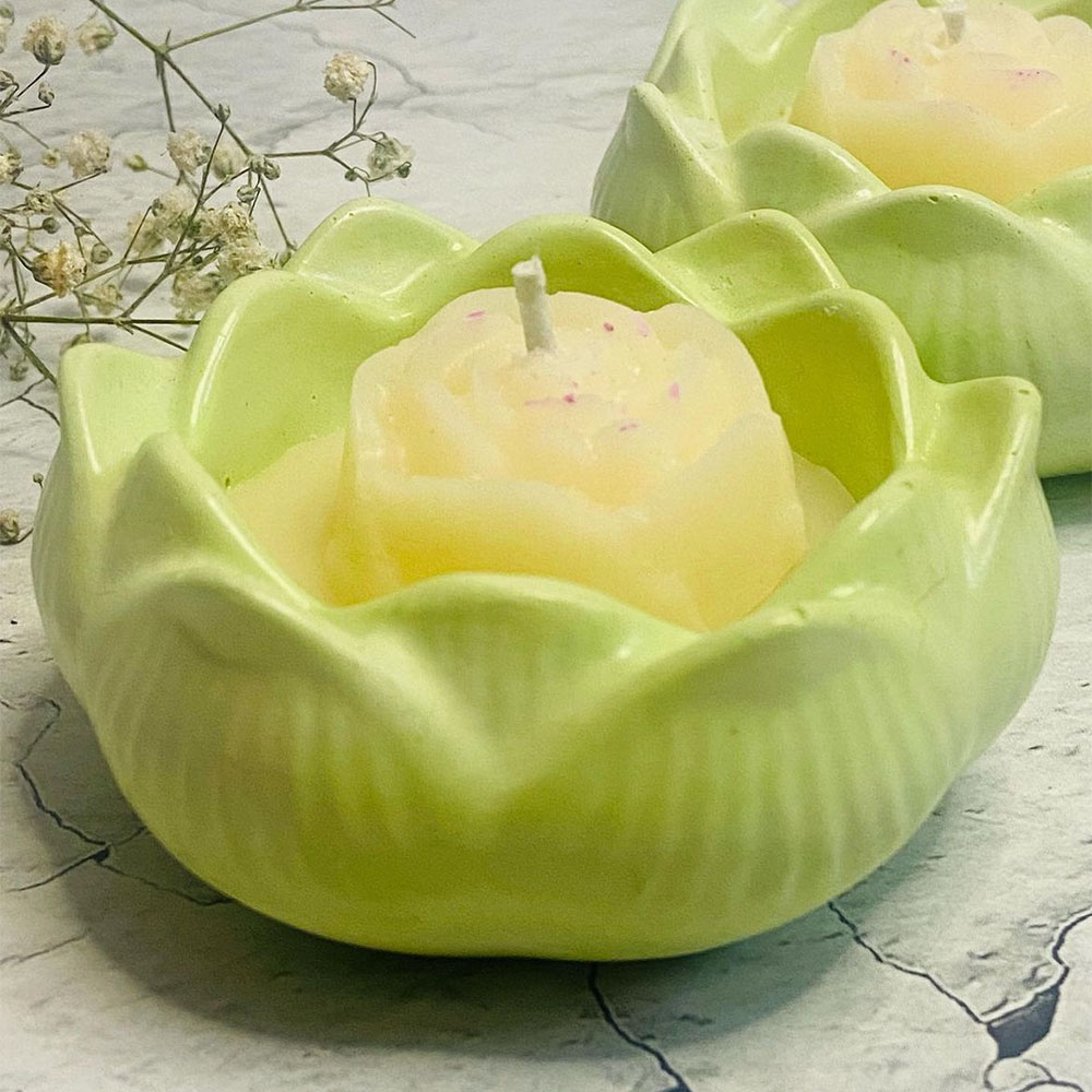 Lotus Candlestick Silicone Mol - Candle Quotes ulasan dan harga