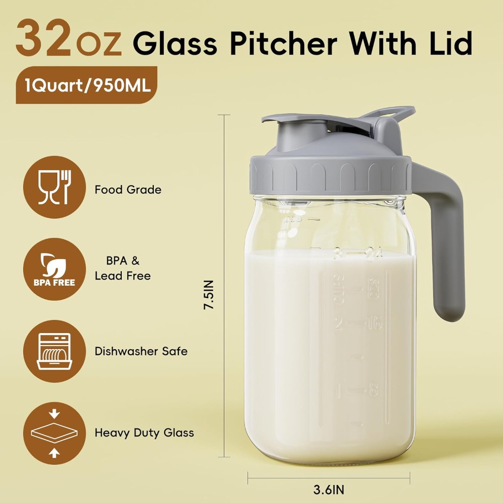 Breast Milk Pitcher - 32 oz Gl - Pour Spout Pitcher ulasan dan harga