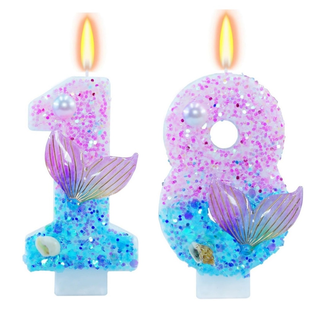 Mermaid Themed Birthday Candle - Candle Supplies In ulasan dan harga